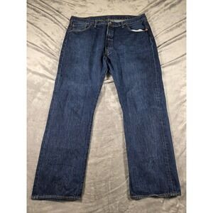 Levi's 501 Button Fly Original Fit Denim Blue Jeans Mens 42x32 (Actual‎ 42x30)